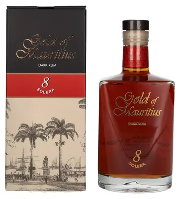 Image de Gold of Mauritius 8 Solera Dark Rum 40% Vol. 0,7l en boîte cadeau