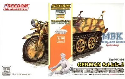 Produktbild von FREEDOM FDM16001SP Sd.Kfz.2 Kettenkraftrad mit Fahrer