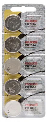 Produktbild von 5x Knopfzellenbatterie Typ: CR 2016 - Li (Lithium) 5 Stück [18740]