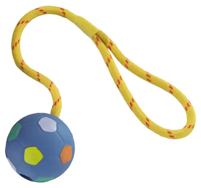 Produktbild von Nobby Vollgummi Ball mit Wurfseil
