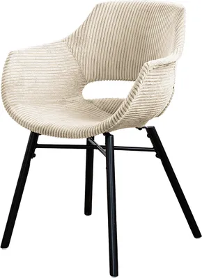 Produktbild von KAWOLA Stuhl ZAJA Esszimmerstuhl Cord cremeweiß