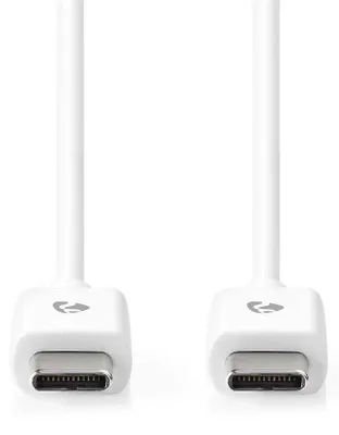 Obrázok produktu pre Kábel USB-C na USB-C 2.0, 60 W, 3 m, biely, rýchly prenos dát
