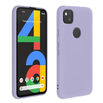 Obrázek produktu pro Polotuhé silikonové pouzdro na mobilní telefon Google Pixel 4A, Soft Touch - fialové