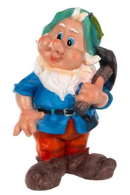Produktbild von RIESIGER Zwerg Gartenzwerg XXL Gartenwichtel NF14286 Gartenfigur 41cm - 14286-4-Spitzhacke