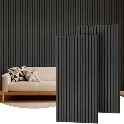 Imagen del producto de Paneles de pared de madera para decoración de interiores, paquete de 2, 120 x 60 cm