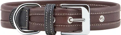 Produktbild von Knuffelwuff 13992-007, Hund, Standardkragen, Braun, Leder, Einfarbig, 45 cm