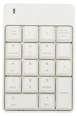 Zdjęcie produktu dla Klawiatura numeryczna SK 51AG 2,4 GHz, bezprzewodowa, 18 klawiszy, miękka w dotyku, podłączana przez USB, do domu, pracy i biura, biała