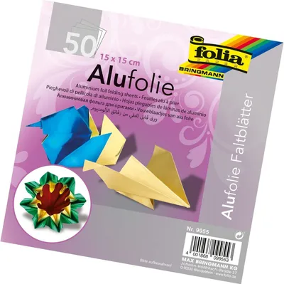 Obrázek produktu pro folia 9955 folia hliníkové skládací archy, 150 x 150 mm, 50 listů, různé barvy