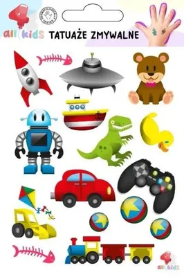 Obrázek produktu pro Omyvatelné tetování pro děti Hry a hračky – All4Kids