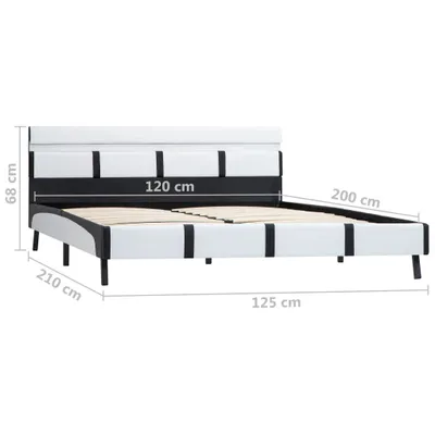 Immagine prodotto di vidaXL Struttura letto con LED in ecopelle bianca 120x200 cm
