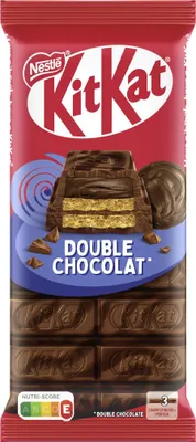 Zdjęcie produktu dla Nestle KitKat Tabletki Double Choclate chrupiący wafelek z czekoladą 99g