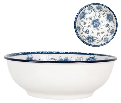 Obrázek produktu pro Clayre & Eef Váha Ø 19x7 cm Bílé modré keramické květiny