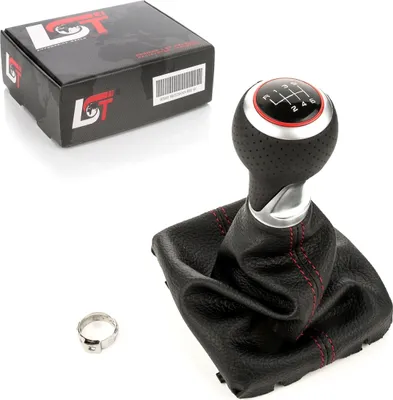 Produktbild von Schaltknauf Griff Hebel Echtleder 6-Gang rot 8K0863278H für AUDI A4 B8 A5 8T Q5