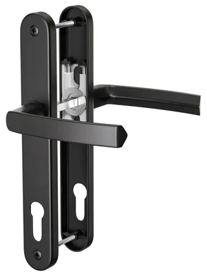 Productafbeelding van Aluminium Deurgreep - 92 mm PZ, 243 mm achterplaat, zwart