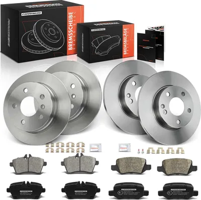 Image de Frankberg 4x disques de frein 8x plaquettes de frein essieu avant essieu arrière pour Mercedes-Benz Classe A W169 1.5L 2.0L 2004-2012
