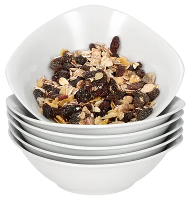 Produktbild von 6er Set Lotta Müslischale 250ml weiß Porzellanschüssel