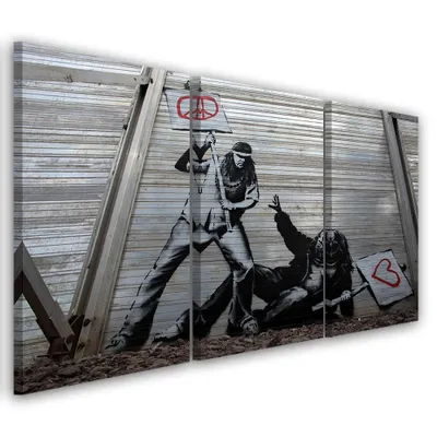 Produktbild von Triptychon auf leinwand graue abstraktionen 90x60 cm Feeby grau wandbild bereit zum aufhängen