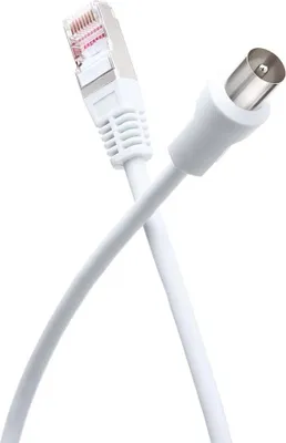 Image de Câble TV coaxial 9,52mm/Ethernet RJ45 CAT8 M/M 2m