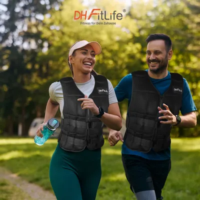 Produktbild von DH FitLife Verstellbare Gewichtsweste 30KG zum Muskelaufbau u. Krafttraining | Weighted Vest | Laufweste Damen Herren | Fitness Trainingsweste