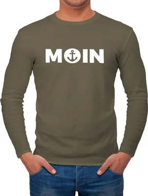Produktbild von Herren Longsleeve Moin mit Anker Langarmshirt Moonworks® khaki XXL