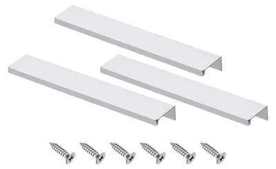 Produktbild von 3 Stück Schrankgriffe, 200 mm Möbelgriffe für Küchenschränke, Türgriffe für Schubladen und Schränke - Silber