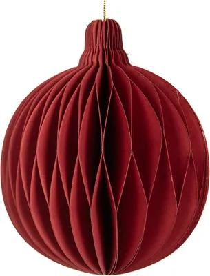 Produktbild von Clayre & Eef Weihnachtsanhänger Ø 8x10 cm Rot Papier