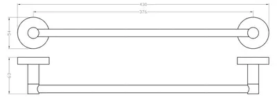 Zdjęcie produktu dla Magnetyczny uchwyt na ręczniki 43 cm XJ438