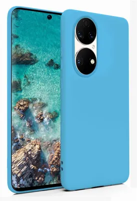 Produktbild von MyGadget Silikon Hülle für Huawei P50 - robuste Schutzhülle - TPU Case Slim - Silikonhülle Back Cover - Ultra Kratzfest Handyhülle matt - Hellblau