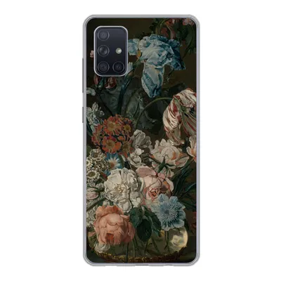 Produktbild von MuchoWow® Handyhülle Schutzhülle Hülle für Samsung Galaxy A71 Stilleben mit Blumen - Gemälde von Cornelia van der Mijn Silikon Softcase Handy Hülle - Kartenbesitzer