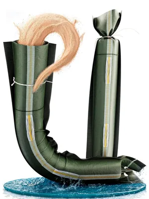 Productafbeelding van Zandzakken 25x100 cm, 10 stuks, met handvat en trekkoord, UV-bestendig monofilweefsel, voor overstroming