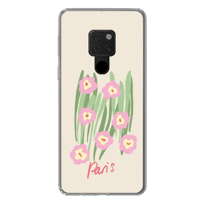 Produktbild von MuchoWow® Handyhülle Schutzhülle Hülle für Huawei P40 Lite Blume - Rosa - Gras Silikon Softcase Handy Hülle - Handy