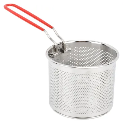 Zdjęcie produktu dla Koszyk do frytek ze stali nierdzewnej 304 – wielofunkcyjny, odporny na wysokie temperatury, okrągły koszyk do smażenia w głębokim tłuszczu, siatkowe narzędzie do gotowania ziemniaków, 14 cm / 5,51 cala