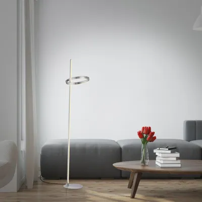 Produktbild von JUST LIGHT LED Stehleuchte RITUS Lichtquellen getrennt schaltbat, warmweiß silber Wohnzimmer, Schlafzimmer, Esszimmer, Arbeitszimmer, Flur 15397-18, 15397-39, 15397-55