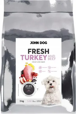 Immagine prodotto di ADULT FRESH cibo secco per cani PUTE AND BEEF John Dog 3 kg