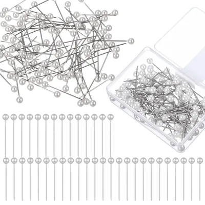 Image de 100 épingles de sûreté blanches, de 2,6 cm de longueur