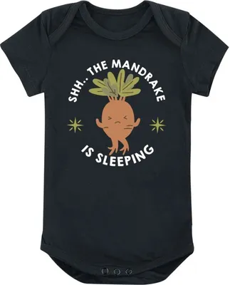Produktbild von Harry Potter Body Unisex Shh.. The Mandrake Is Sleeping schwarz 50/56