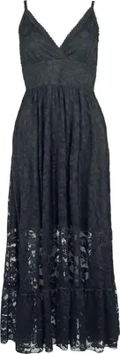 Produktbild von Gothicana by EMP Damen schwarzes Sommerkleid mit Spaghettiträgern S