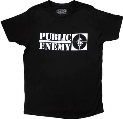 Obrázok produktu pre Public Enemy Crosshairs Logo Black S Tričko