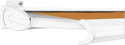 Produktbild von SOLUNA Kassettenmarkise Exclusiv 5x1,5 Stoff Dessin S2180 Gestell RAL 9010 verkehrsweiß Antrieb links inkl. Motor und Wa