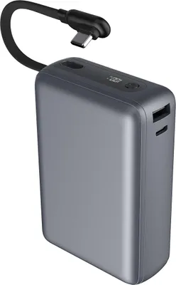Produktbild von Force Power, Powerbank 20000mAh 40W PD QC mit integriertem Kabel, Grau