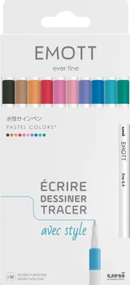 Image de uni-ball Feutre fin EMOTT Set de 10 "Pastel Colors