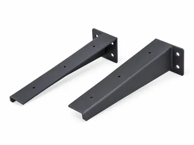 Produktbild von FURNARO Stahlkonsolen für Waschtischplatten 2er-Set, Größe:28,4 x 7,5 x 7,5 cm