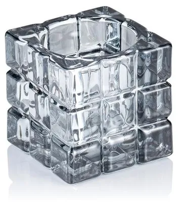Produktbild von 12x Cube Smoke Grey YUYU, Windlicht, Kerzenhalter, 6,5 x 6,5 x 6,5 cm, Glas