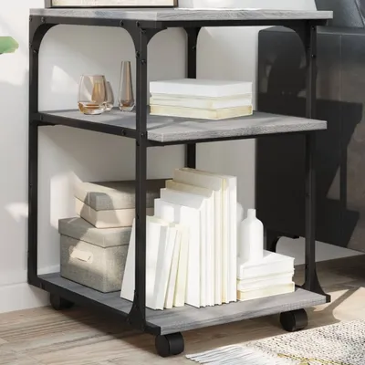 Obrázek produktu pro Stojan na tiskárny 3 police Grey Sonoma 43x48x64 cm Materiál na bázi dřeva
