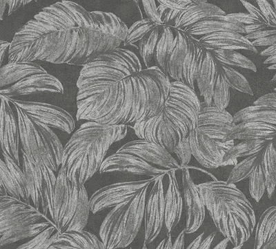 Produktbild von Vliestapete 39340-4 Casual Living Blätter grau silber