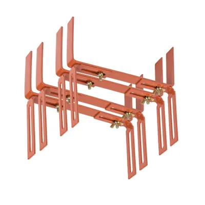 Produktbild von BigDean 4 Stück Blumenkastenhalter terrakotta Standard H-Form Kasten Halter Balkonkastenhalter