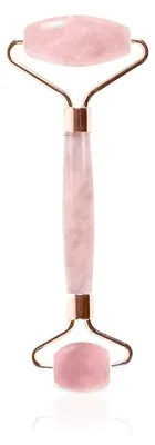 Produktbild von Rosenquarz-Gesichtswalze und Gua Sha, Hautpflege-Tool für Gesichtsmassagen