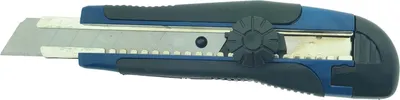 Produktbild von Profi Cuttermesser 18mm blau mit Feststellrad - Robustes Bastelmesser für präzise Schnitte