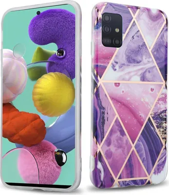 Produktbild von Cadorabo Schutzhülle für Samsung Galaxy A51 5G Hülle in Lila TPU Handyhülle Etui Case Cover