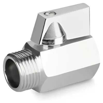 Productafbeelding van Kogelkraan 1/2 inch Mini Messing Verchroomd met Precisie Bediening